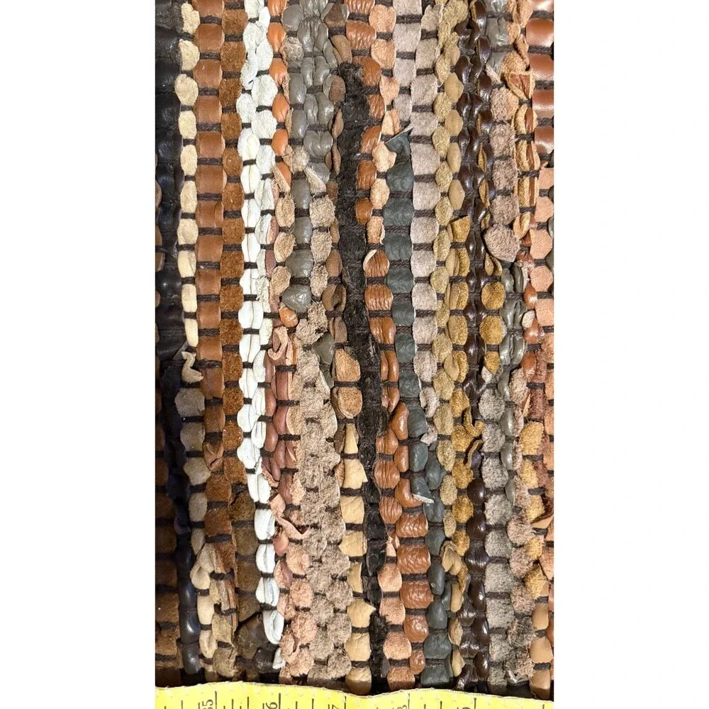 Tucson Leather Table Runner - Larry Traverso - 13 X 45 - Recycled Leather